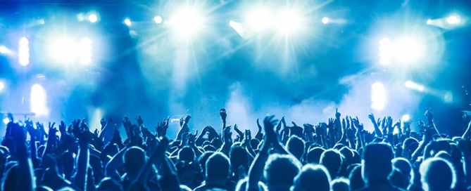 Hands in the air at a concert