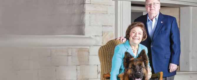 Dave and Gail Liniger with dog Max